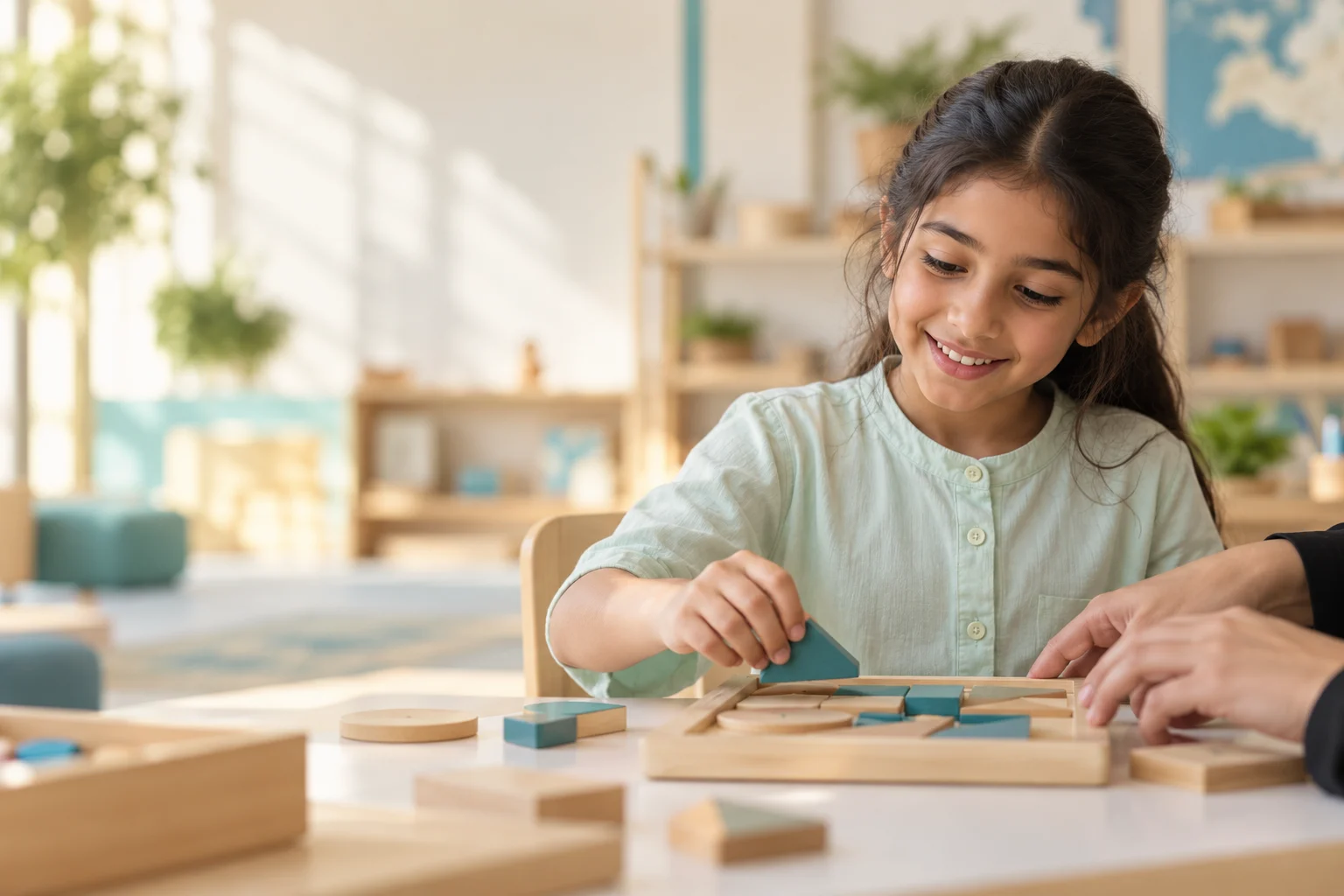 Child learning focus and organization skills in an ADHD support program at Level Up Training Centre